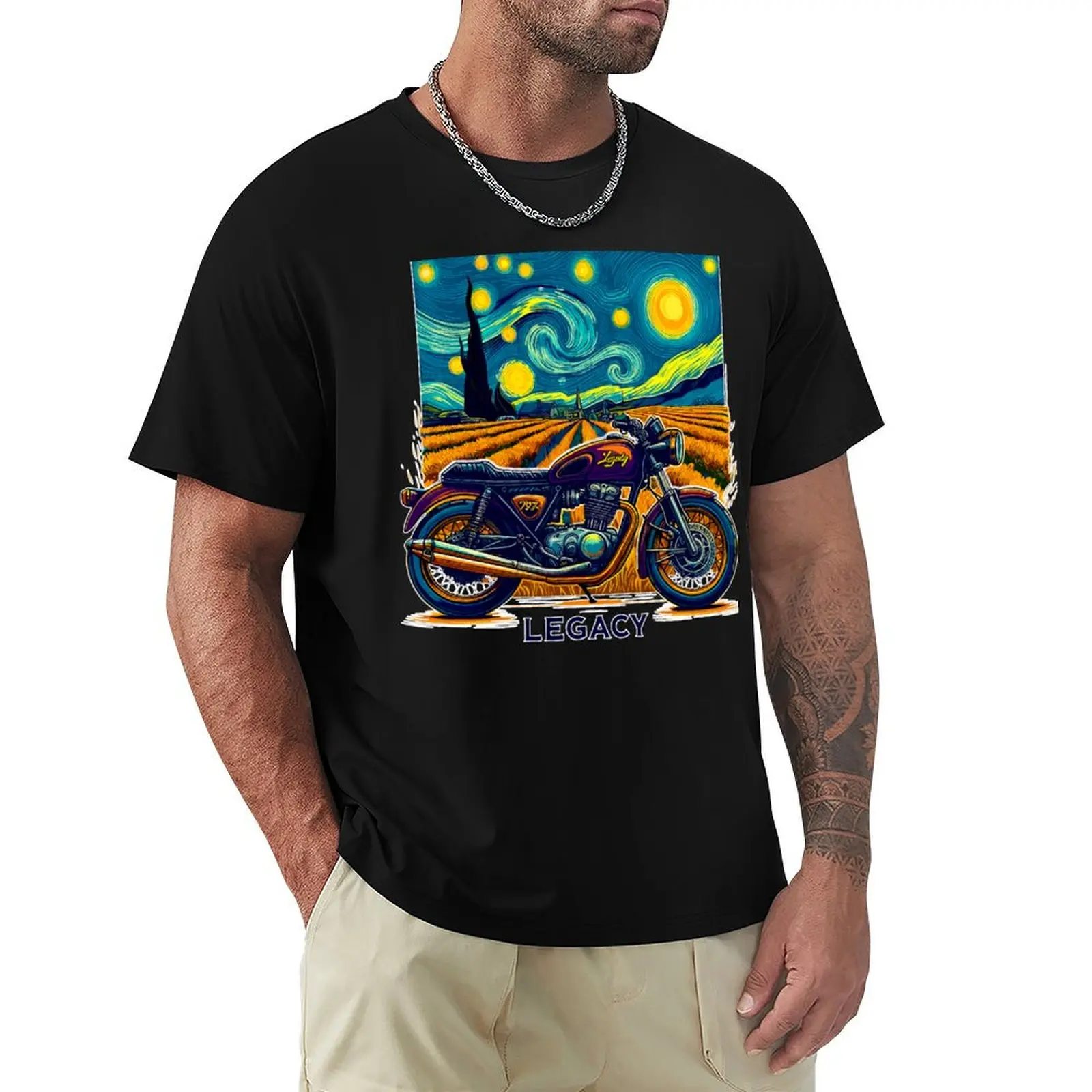 Starry Ride T-Shirt Casual Street Style Short Sleeve Tee
