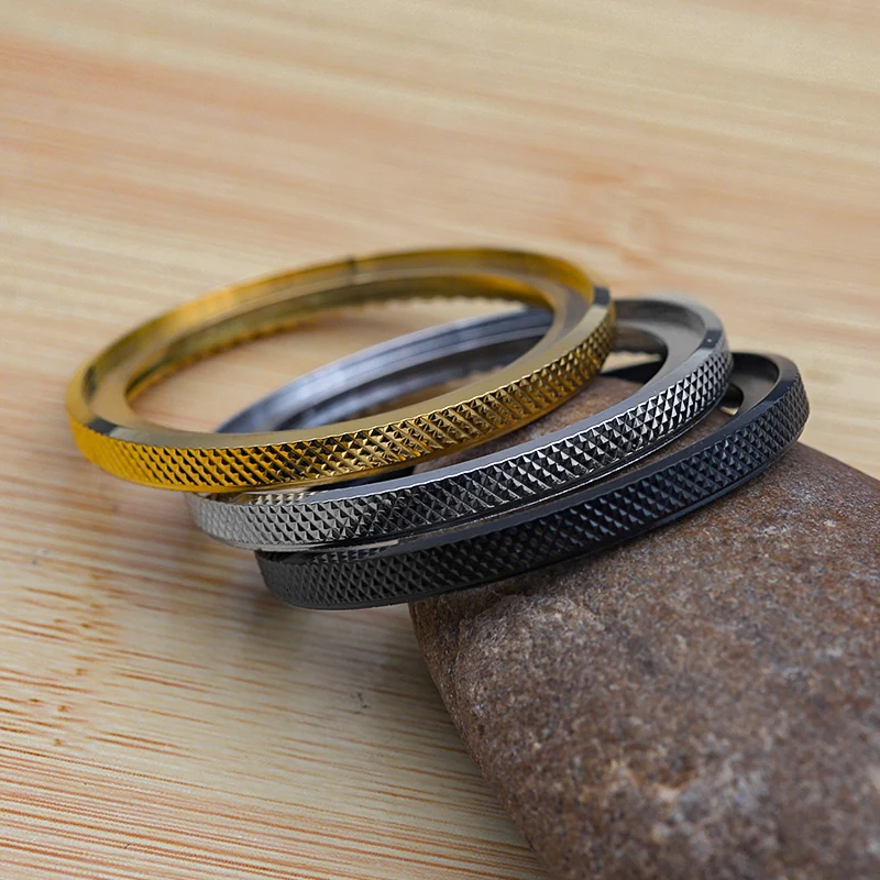 Матовые золотые, серебряные, черные часы из нержавеющей стали, аналогичные стальным кольцам обода Seiko SKX007 SKX009 SKX011 SRPD, модный Безель