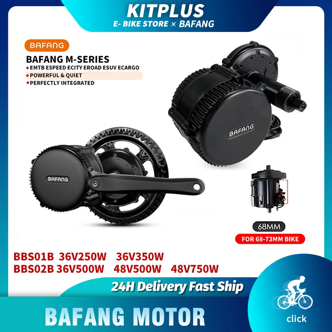 Mid Drive Motors BAFANG 250W 350W 500W 750W BBS02B BBS02 BBS01 36V 48V  Motors for BBS 68-73cm 8Fun Electric Bicycles