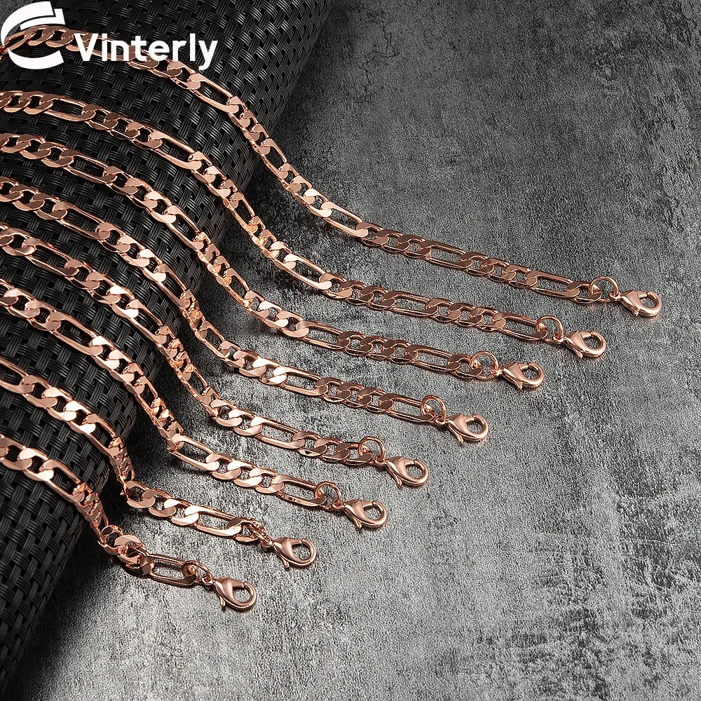 Vinterly Pure Copper Bracelets for Men Women Adjustable Cuban Chain Lobster Clasp 7mm Anti-scratch 7-10.5 Inch Jewelry