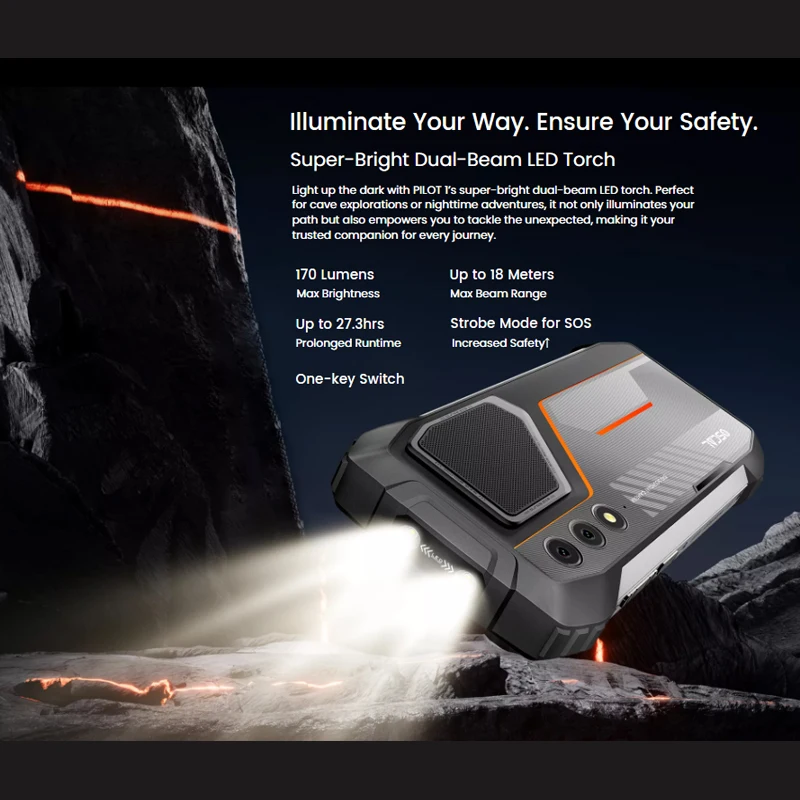Blackview Oscal PILOT 1 Rugged phone 6.67-inch HD+ 90Hz Display Helio G81 CPU 5W BOX Speaker 6GB 256GB 15000mAh NFC Cellphone
