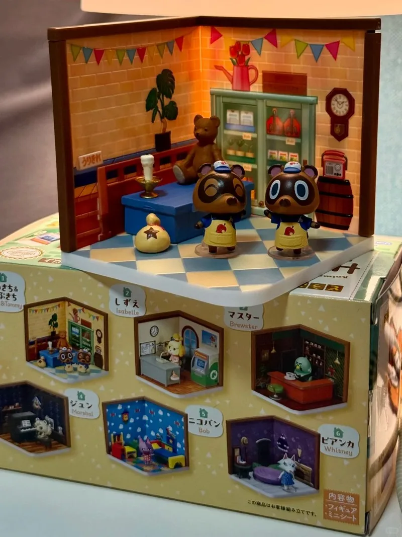 Re-ment Animal Crossing Happy Room Ornamento da tavolo Mini regalo di raccolta di figure in miniatura