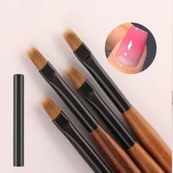 1Pc Round Wood Handle Nail Ombre Brush Nail Art Painting Pen Brush UV Gel Polish Gradient Color  Acrylic Nail Drawing Pen