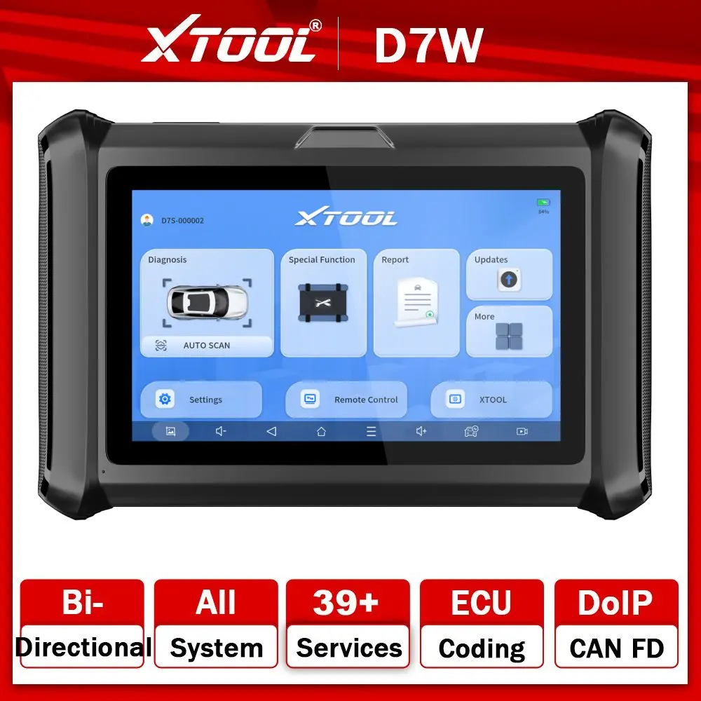 

Диагностический инструмент XTOOL D7W для автомобилей: двунаправленное сканирование, полная диагностика систем, коды неисправностей ЭБУ.