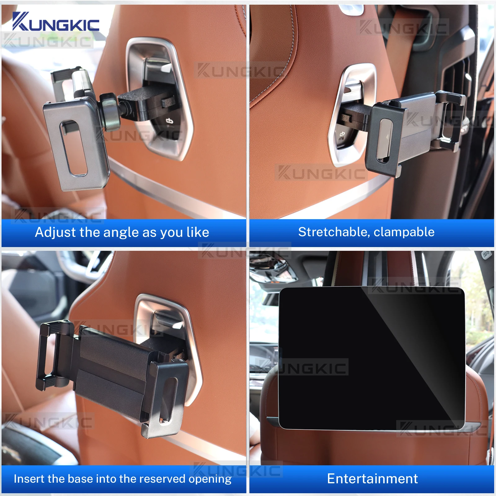 

Для BMW IX i5 X3 G45 X5 G05 X6 G06 5 серии G60 7 серии 2025 Автомобильное заднее сиденье Мультимедиа Специальная поддержка Pad Держатель телефона Накладка