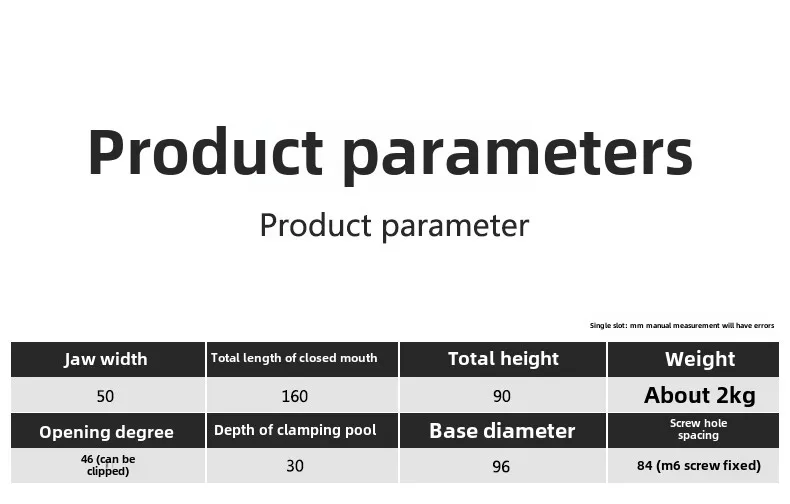 A alicate de mesa doméstico Seiko 50mm pode ser girado
