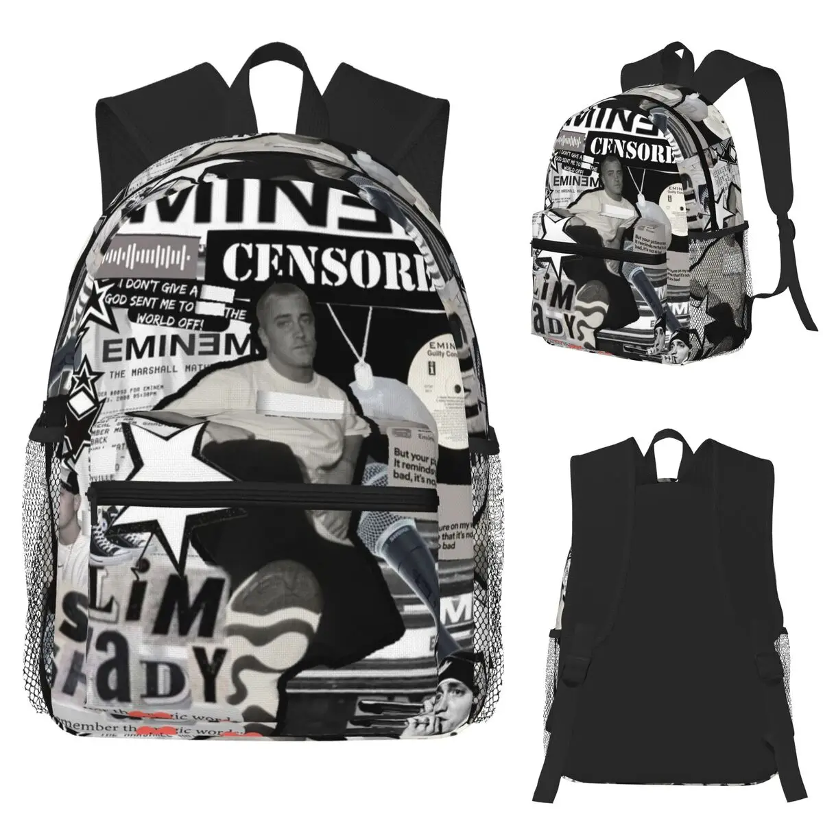 

Студенческий рюкзак Eminem, школьная сумка, походный дорожный рюкзак для мужчин и женщин, модная сумка для книг, сумки на плечо