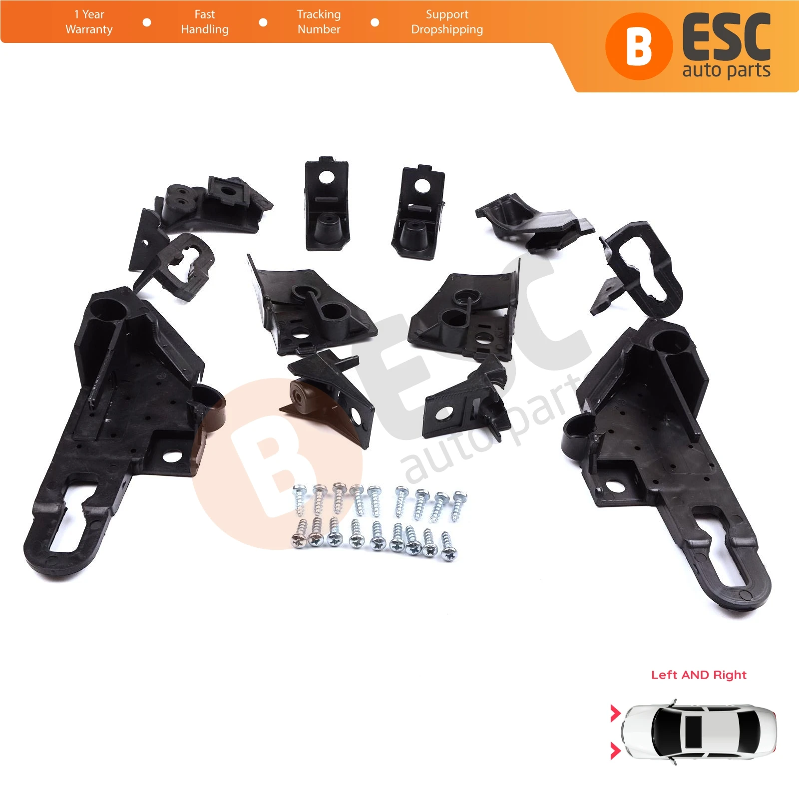 EHL563 Headlight Holder Mount Repair Bracket Tab Set Left Right for Seat Leon Cupra MK4 KL1 KL8 2020-On 5FA998225 5FA998226