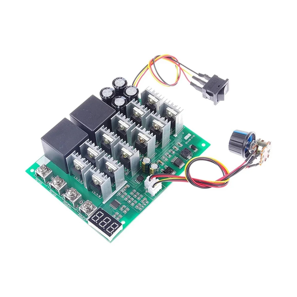 DC10-55V 60A Digital Display PWM Speed Controller Module Forward Reversal 0-100% Adjustable DC Motor 12V24V36V48V 0-100A