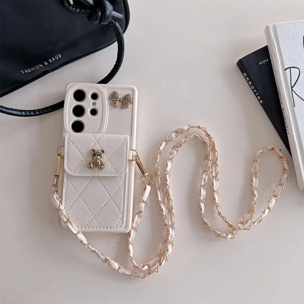 3D Niedliche Bären-Brieftaschenhülle mit Umhängeband für Samsung Galaxy S26 Ultra S25 Edge S24 S23 S22 S21 Plus S20 FE A17 A07 A56 A36 A26 A16 A55 – Detail 3