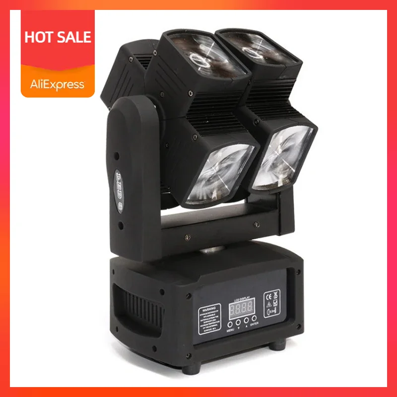 girar roda led moving head light luz efeito de palco disco profissional stage show evento de iluminacao dj 8x10w 01