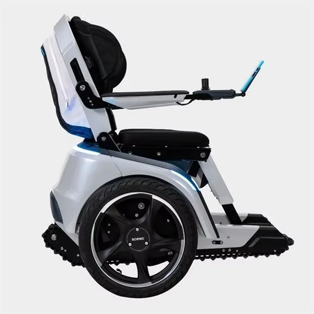 Advanced Smart Electric Wheelchair with Stair Climbing Tracks, Remote Control, Powerful Dual Motor for Enhanced