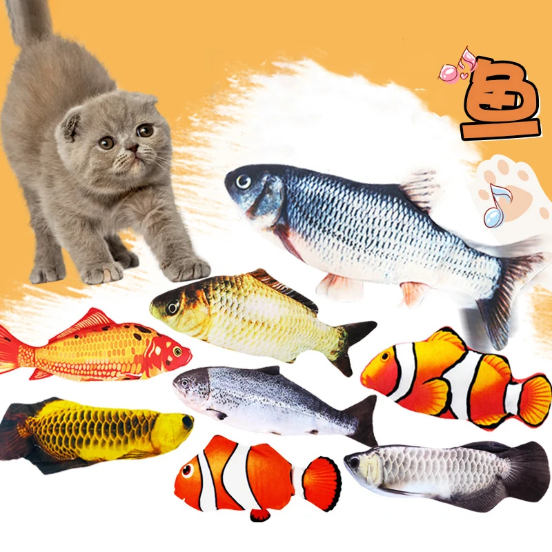 

Electric Cute Teasing Cat Toys Simulation Fish Will Jump Usb Rechargeable Jumping Fish Toys Funny Animal Toys Children's Toys