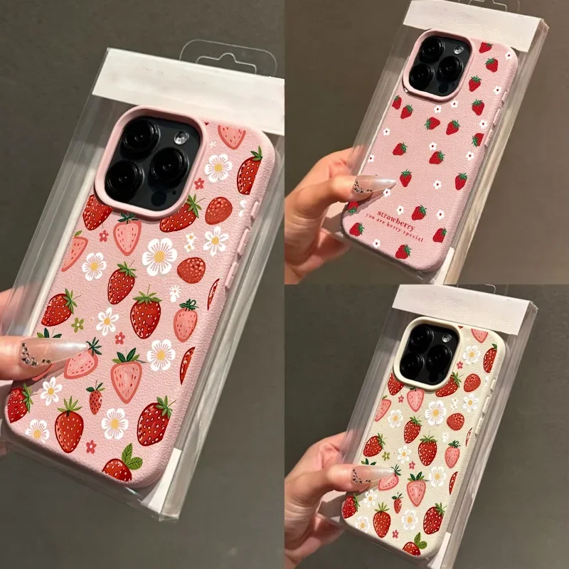 Strawberry Fruit Lichee Pattern Phone Case For Samsung Galaxy Note 10 20 Ultra S10 S20 Plus Ultra M56 M55 Soft Silicone Cover