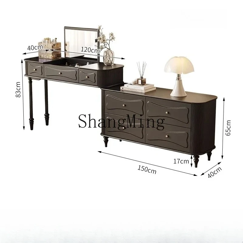 

Тумба-комод FG Home Advanced Sense в ретро-стиле из массива бука, средневековый дизайн, для спальни, для небольшой квартиры, туалетный столик