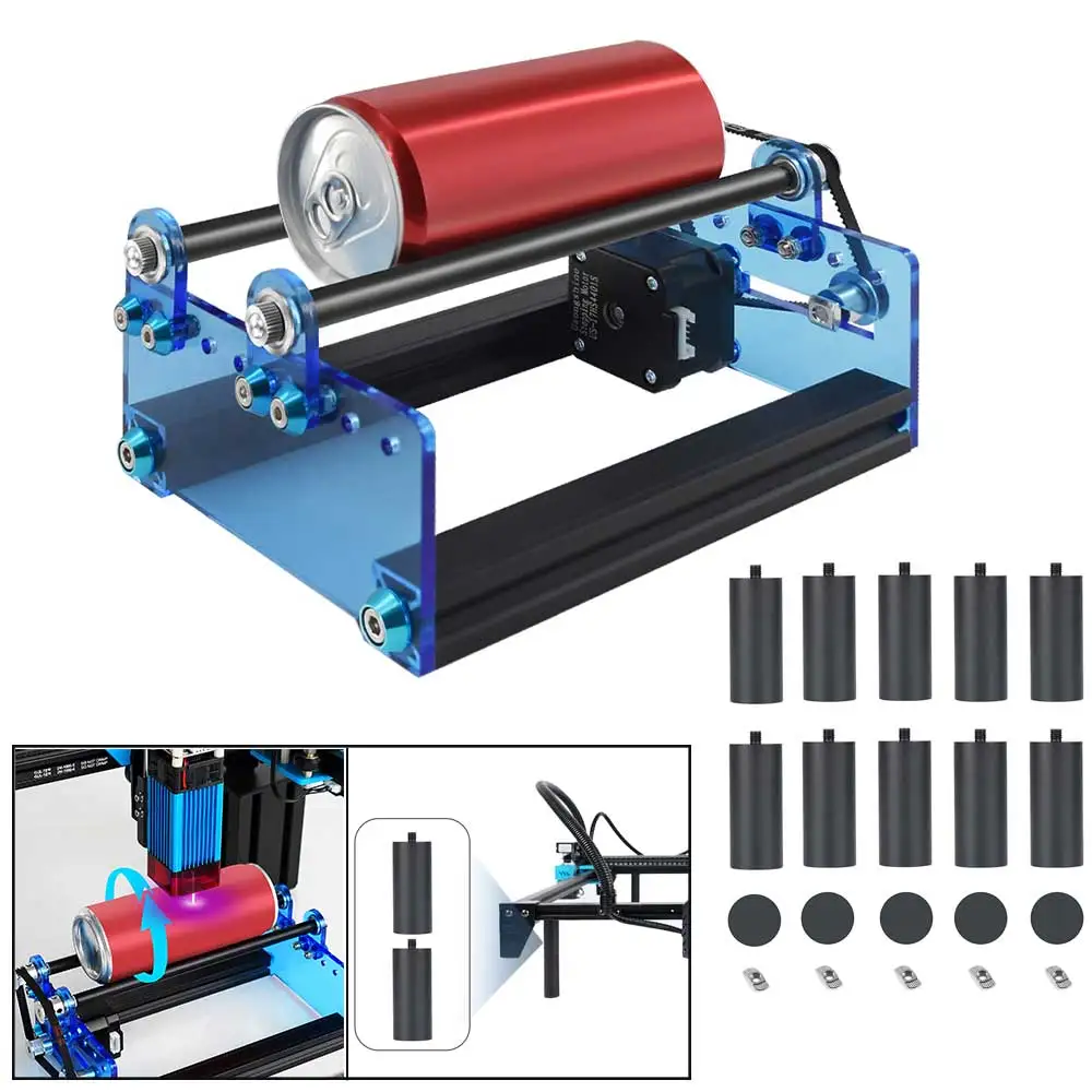 

Twotrees Y-axis Rotary Module Laser Engraving Machine Y-axis Rotary Roller Engraving Module Leg Extension Kit for Engraving Cut