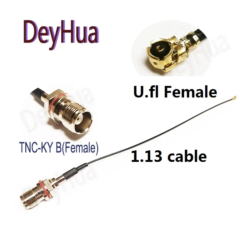 Kabel Ekstensi TNC Female ke U.fl 1 Mhf4 TNC-KY ke mhf4-rg178 1.13 081cable U.FL ke TNC Female Bulkhead O-Ring 20cm Kabel Pigtail RF