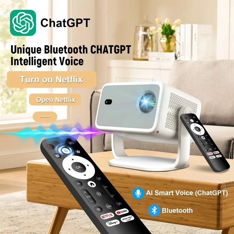 Versione globale proiettore Ditong 1080P Mini LED WIFI portatile Full HD Android 4K 1280*720P correzione trapezoidale per Home Theater