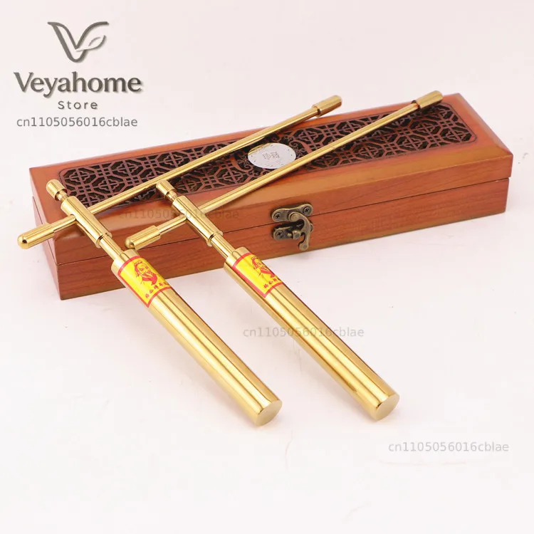 A PAIR 2pcs Geomantic master tool Southeast Asia efficacious Eight Diagrams Compass divine dragon dowsing rod