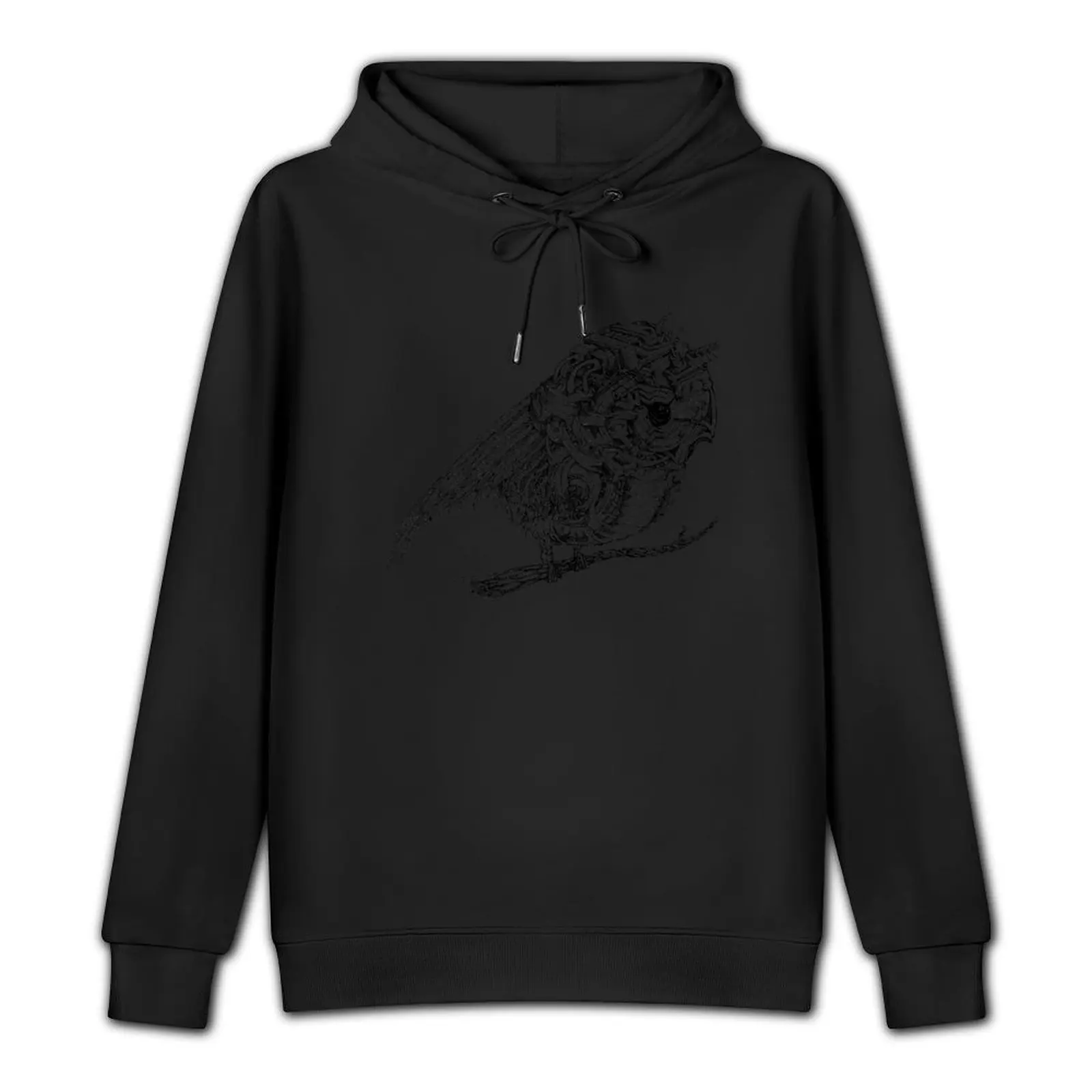 Mechanical Owl Line Art Pullover Hoodie korean clothes japanese style new in hoodies