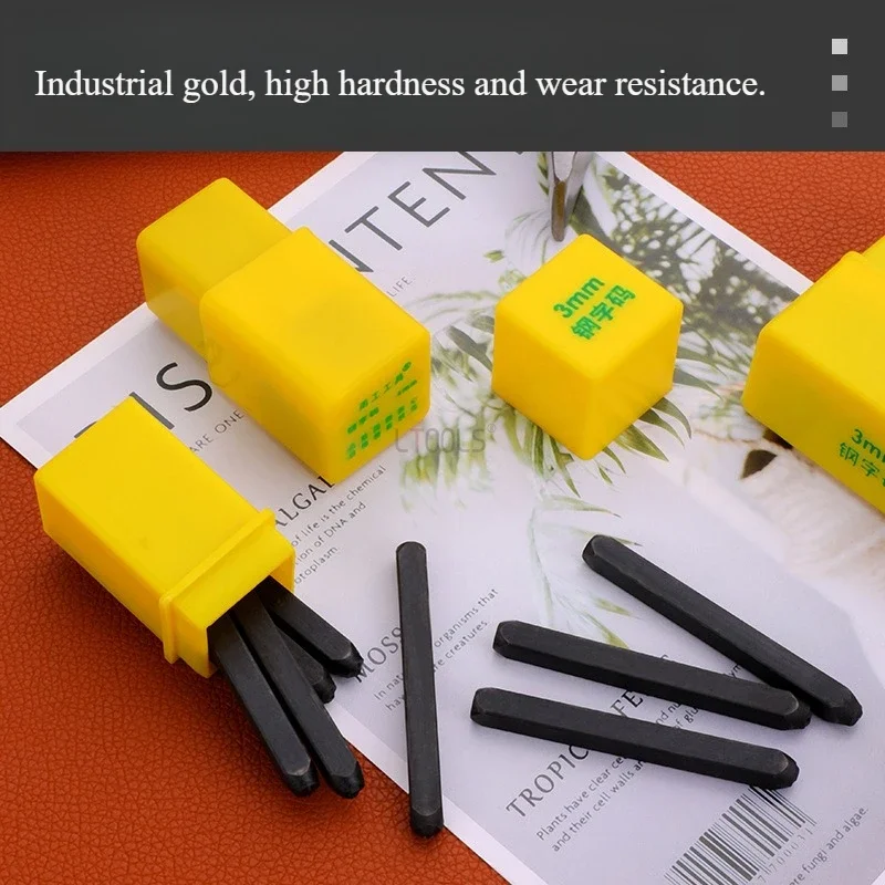 Alfabetletters Nummer Stempels Punch Set Box Staal Gehard Metaal Punch Tool DIY Leer Craft Embossing Handgemaakte Carving Tool