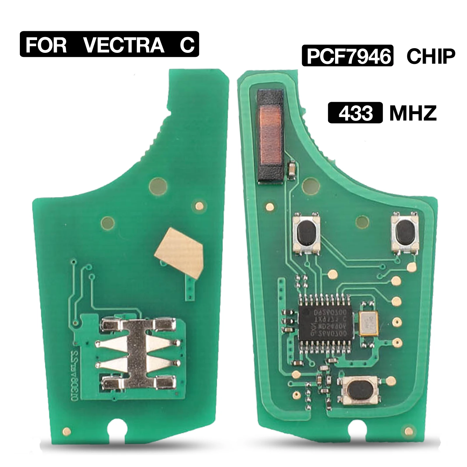 jingyuqin 433MHZ ID46 PCF7946 Chip Zdalny kluczyk samochodowy 3 BTN HU43 Blade Do Opel Vauxhall Vectra C Signum 2002-2009