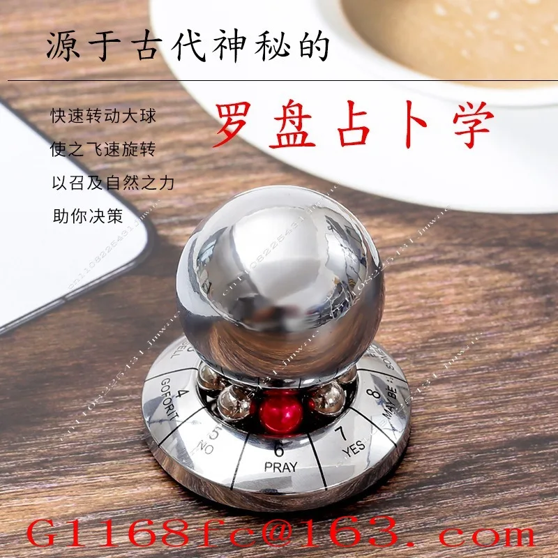 Decision Ball Zinc Alloy Lucky Ball Rotating Metal Creative Fate Decision Ornament Crafts