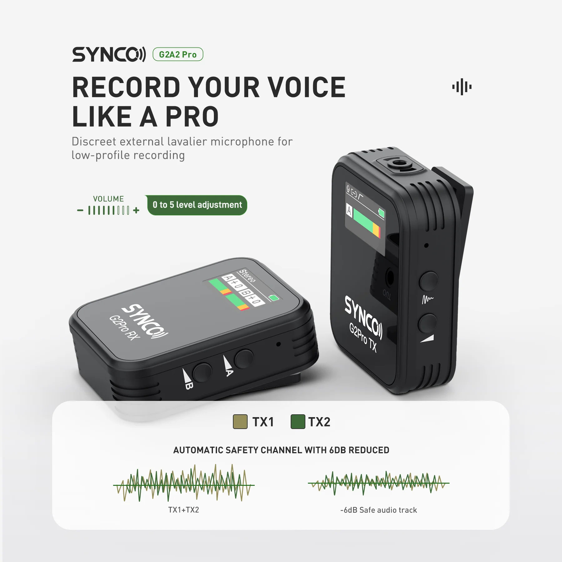 SYNCO G2 A2 G2A2 Pro-micrófono inalámbrico de solapa G2 A2 G2A2 Pro, 2,4G, para teléfono inteligente, cámara, Vlogging, Streaming, YouTube, vs Rode