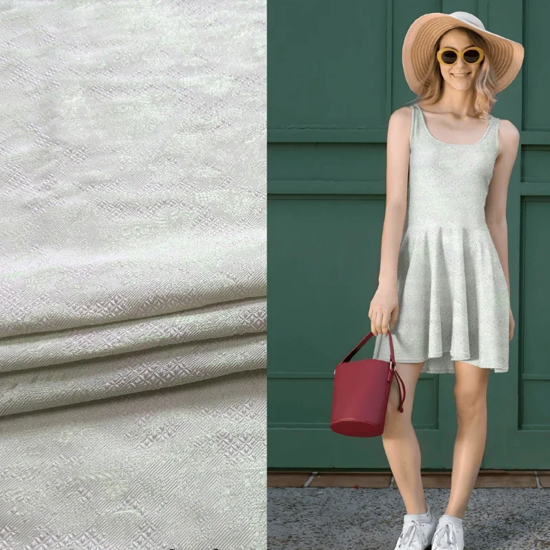 

Жаккардовая ткань на весну и лето, дышащее платье с темным узором, модная женская одежда, ткань «сделай сам», ткань на метр