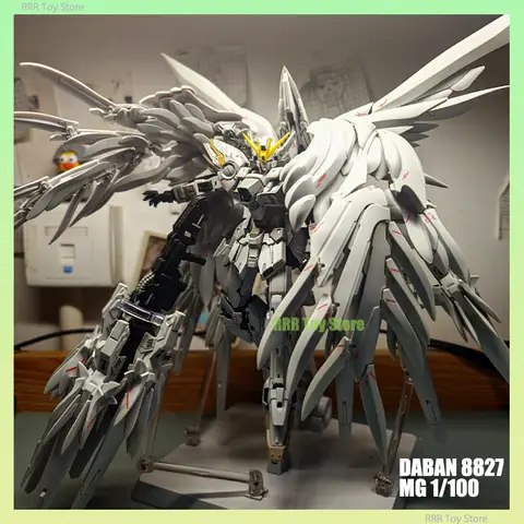 In Stock Daban 8827 MG 1/100 Snow White Prelude Fix Model Kit XXXG-00YSW Wings Assembly Action Figures Plastic Model Custom Toys