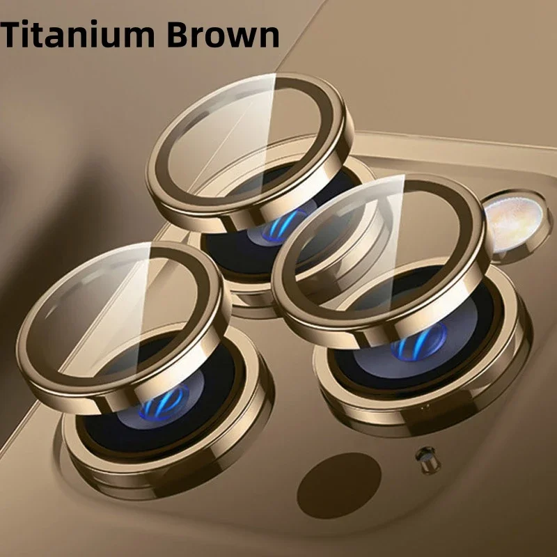 iPhone 17/16/15 Pro Max用メタルカメラレンズプロテクター2～3個、iPhone 16 Plus/16 Pro Max用レンズリングケースガラス、レンズカバーキャップ