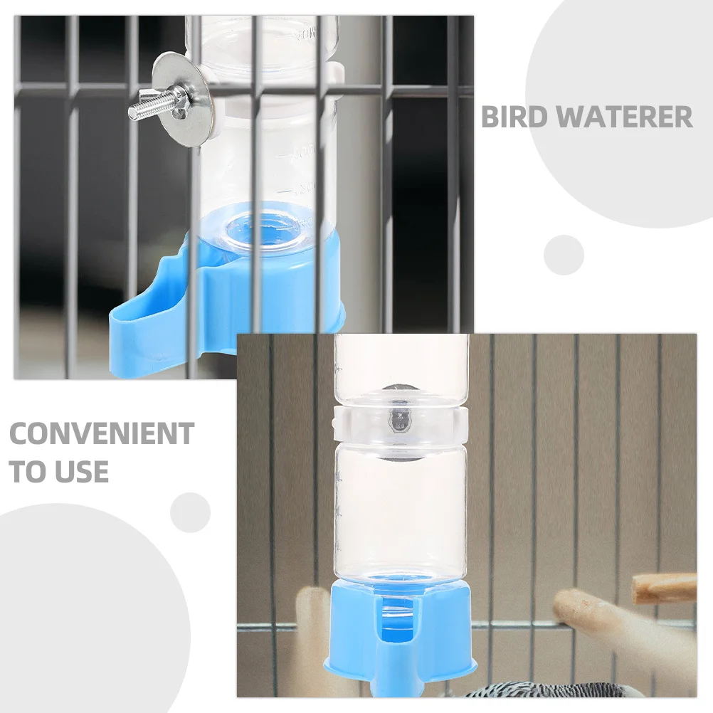 

2Pcs Bird Waterer Automatic Parrot Cage Water Dispenser Durable Bird Water Feeder Suitable for Parakeets Hamsters