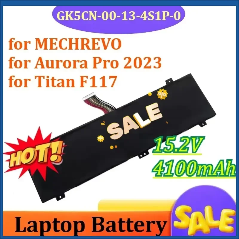 GK5CN-00-13-4S1P-0 15.2V 4100mAh 62.32Wh Laptop Replacement Battery for MECHREVO for Aurora Pro 2023 for Titan F117 Notebook