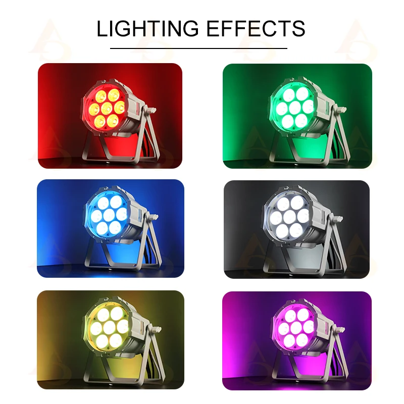 7x18W RGBWA+UV 6 in 1 LED Par Light DMX Control Professional Disco Equipment Bar Party Stage Light