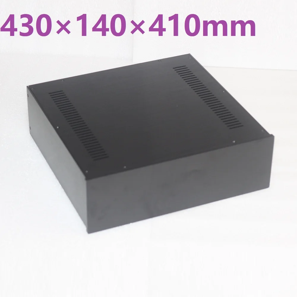 

W430 H140 D410 DAC Amplifier Case Aluminum Chassis Power Supply DIY Box Preamplifier AMP PSU Decoder Enclosure Hi End Rear Class