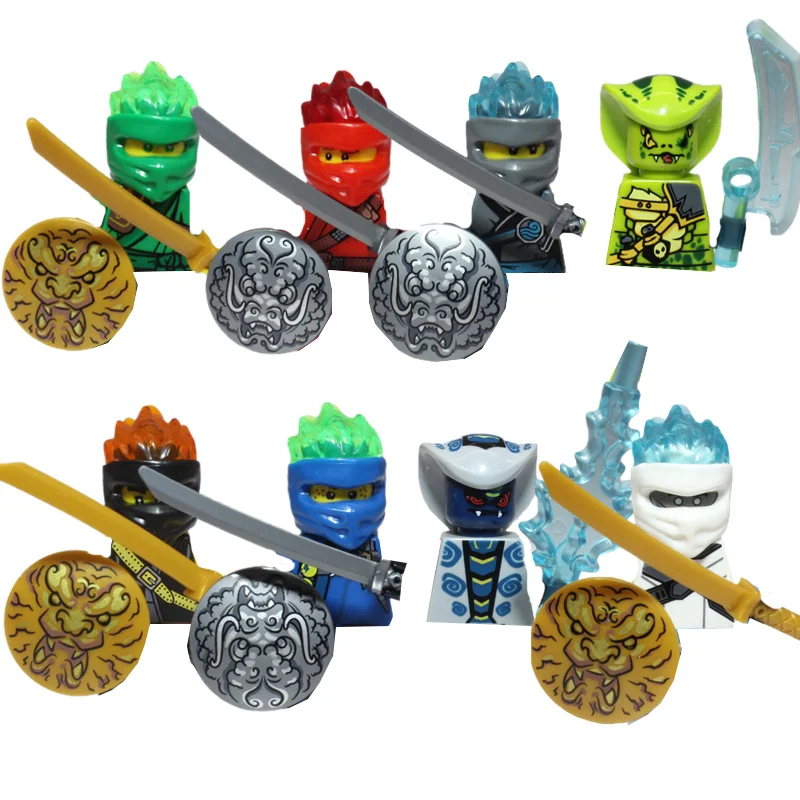 Ninja Figur Bausteine Nya Lloyd Lord Garmadon E Mr. Skull Wizard Moro Omega Chokun Anime Puppe Modell Ziegel Kind Spielzeug