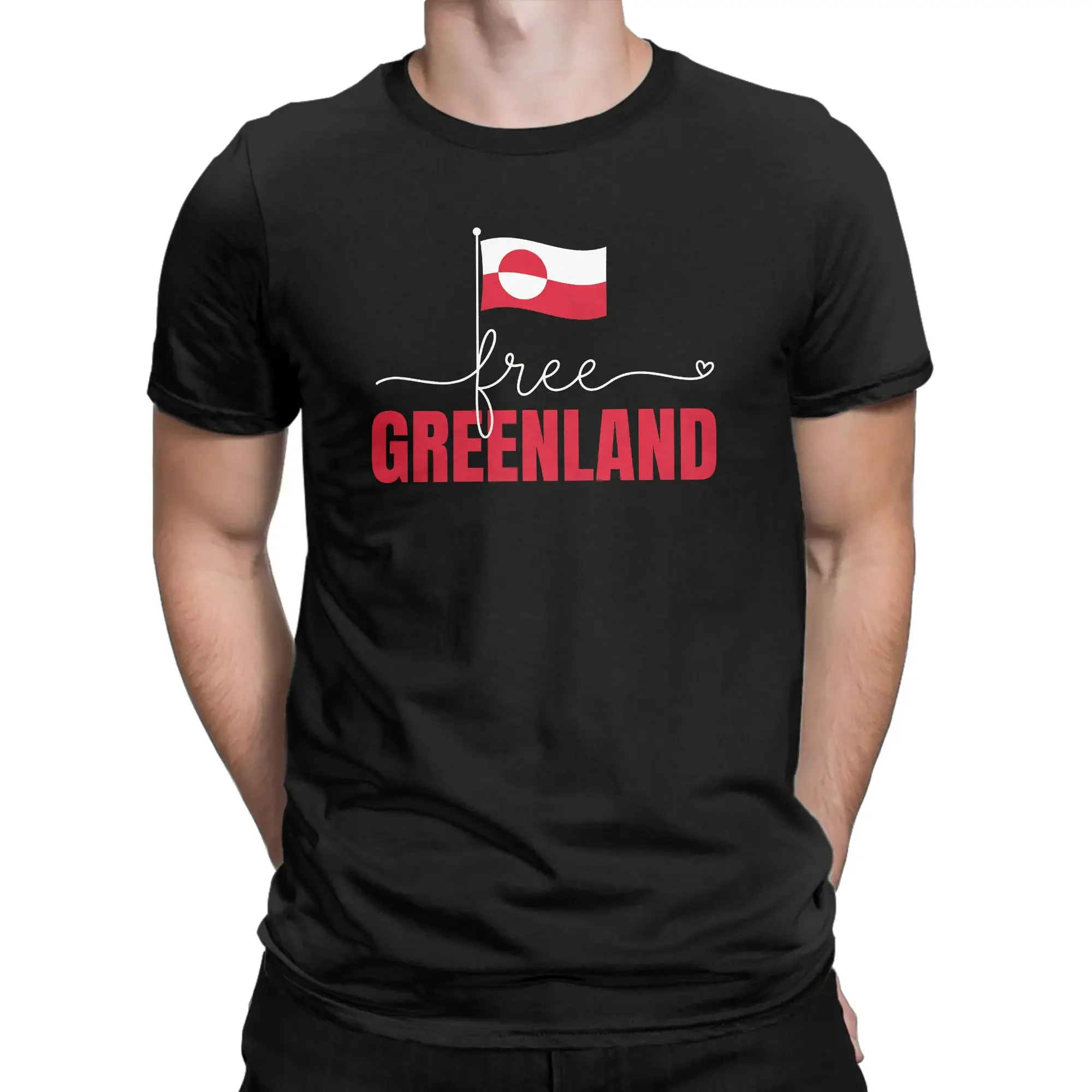 Greenland Flag  T-Shirt for Men  Fashion 100% Cotton Tees Crew Neck Short Sleeve T Shirts Summer Clothing