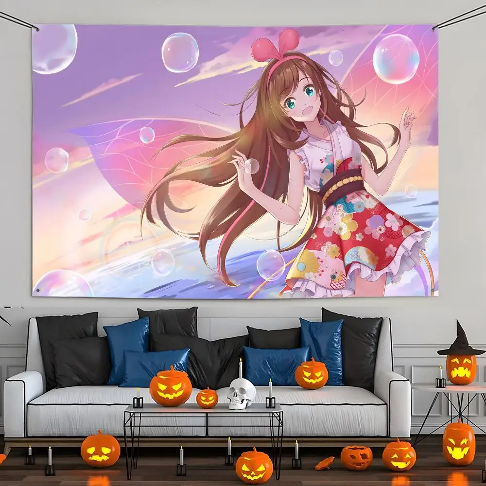 First Virtual Anchor K-Kizuna Flags Wall Hanging Tapestry Outdoor Decorative flag Background Blanket