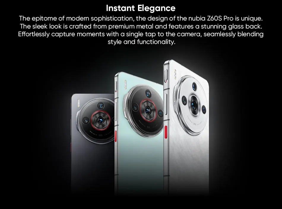 Nubia Z60S Pro Global Version 5G Android Cellphone Snapdragon 8 Gen 2 50MP Triple Camera 120Hz 6.78" AMOLED Screen NFC 5100mAh