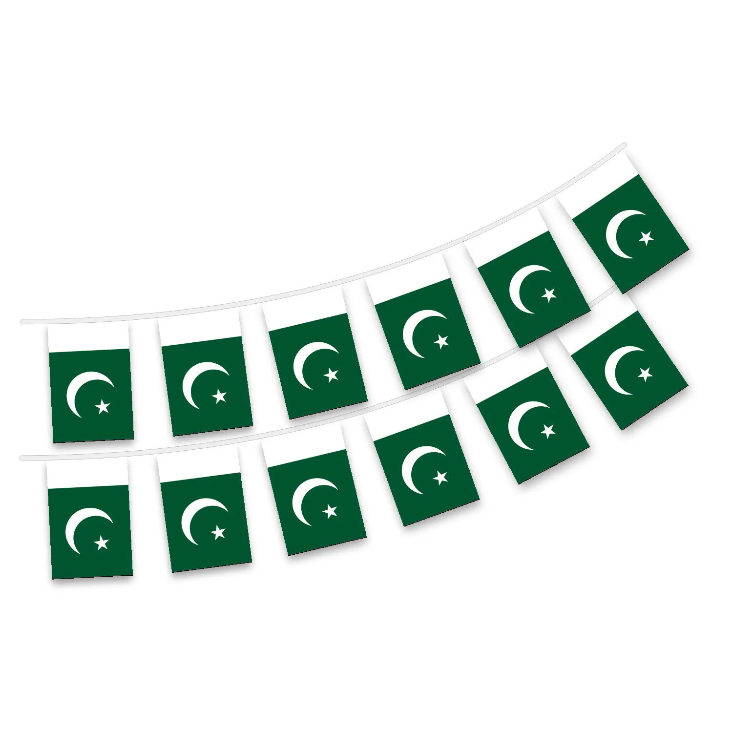 Aerlxemrbrae  5.5M 20pcs/set 14x21cm  Pakistan bunting flags Pennant Pakistan   pk String Banner Buntings Festival Party Holiday
