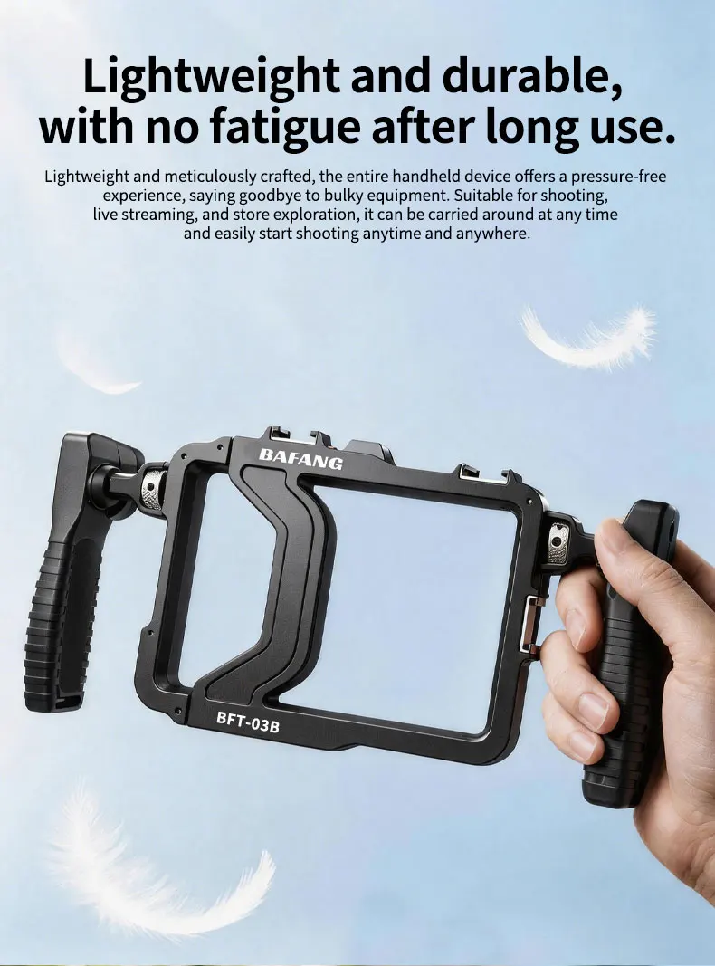 Universeller Smartphone-Videokäfig mit Griffen, 67mm Filteradapter-Rig mit Black Mist für iPhone 17 16 Pro Max Samsung S26 – Detail 13