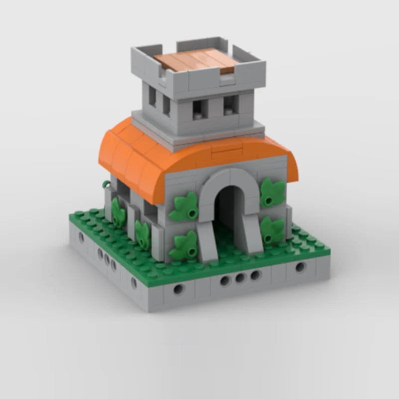 Medieval Castle Model MOC Building Bricks Small Town Hall Modular Technology Gifts Holiday Assemble Children Toys Suit