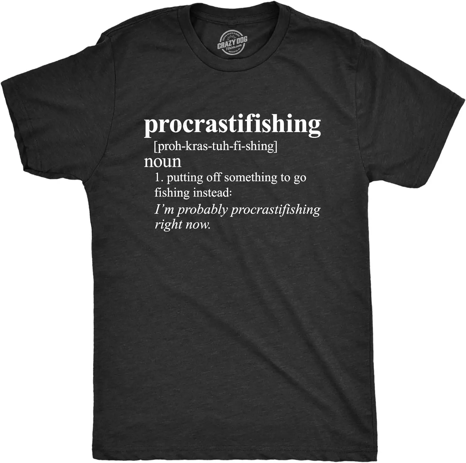 Mens Procrastifishing T Shirt Funny Fishing Gift for Dad Grandpa Fisherman Fish