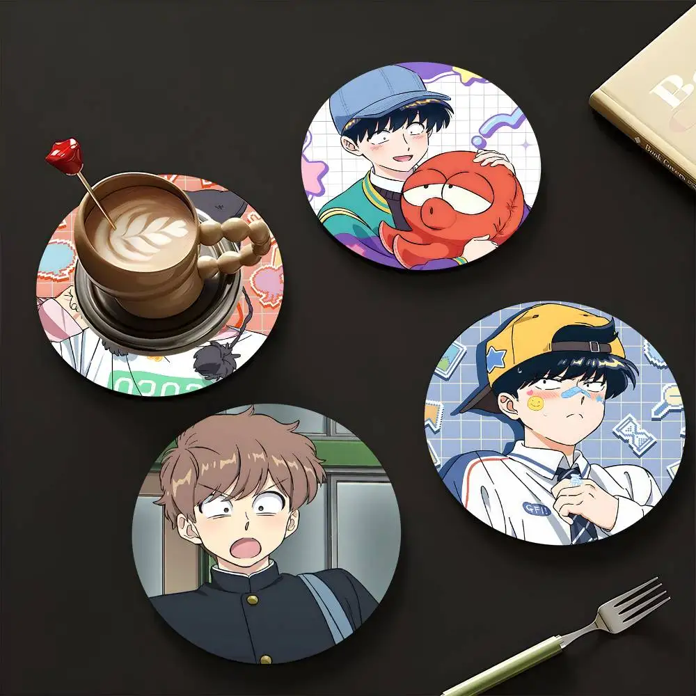 1pc Go For It N-akamura Wooden Coaster Colour Printing Cup Mat Home Desk Decoration Gifts