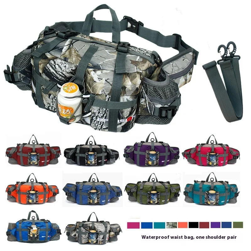Hiking Waist Bag Outdoor Cycling Waterproof Backpack Reflective Strip Sports Fanny Pack Camping Nylon Hunting Accessor