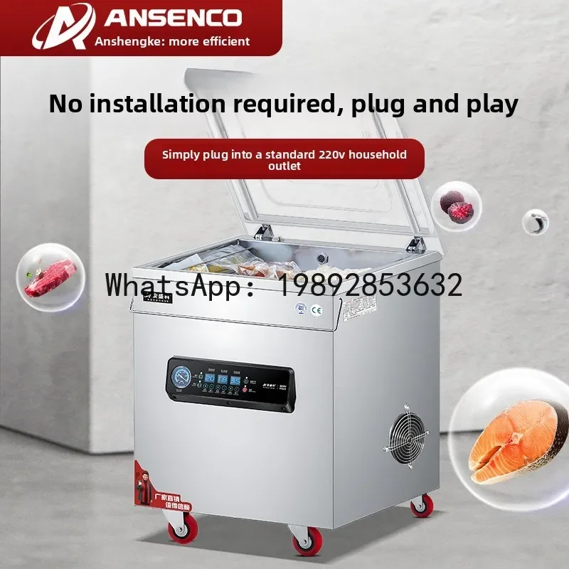 Vacuum sealer food packaging machine  automatic largescale vacuum packer for cooked foods, meat, and seafood