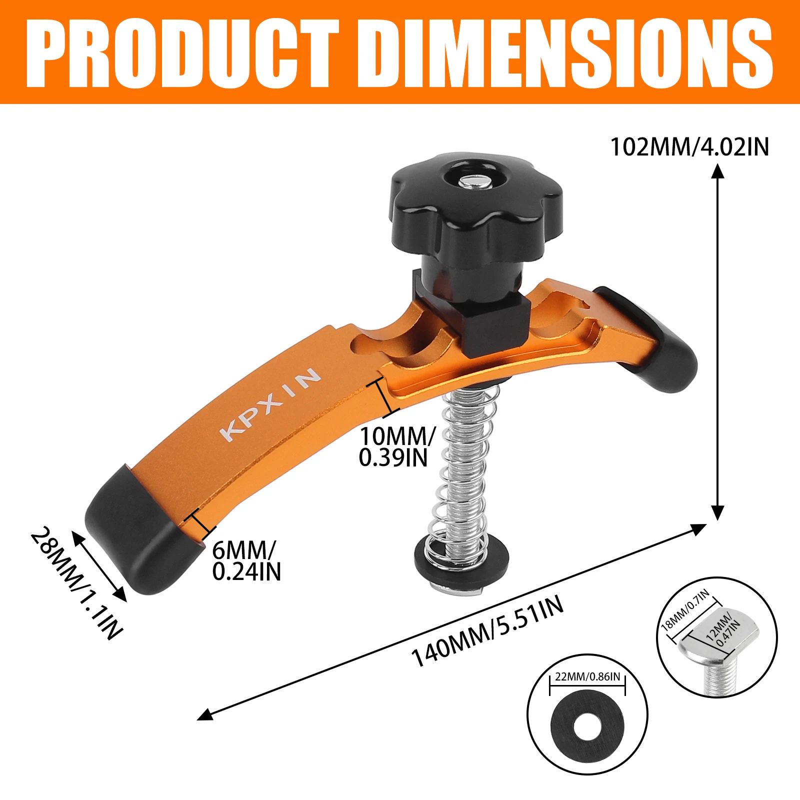 4個セット Tトラックホールドダウンクランプ、5-3/8イン - Tools For Woodworking Workshop のレビューと価格