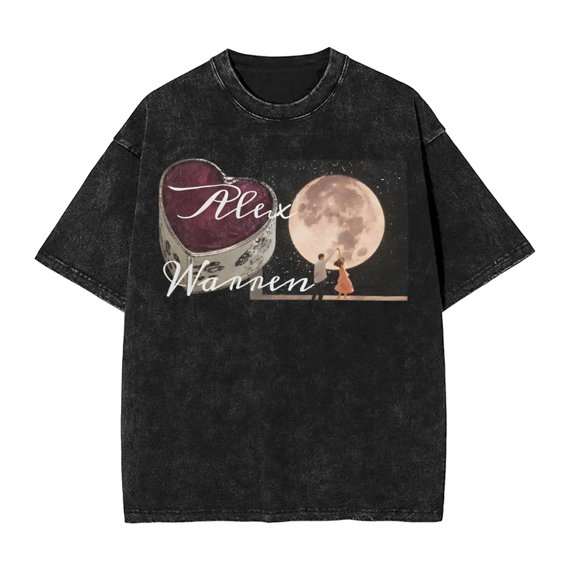 Camiseta Unissex Alex Warren Estampada Vintage Casual Verão 2026 Tamanhos Grandes 2XL