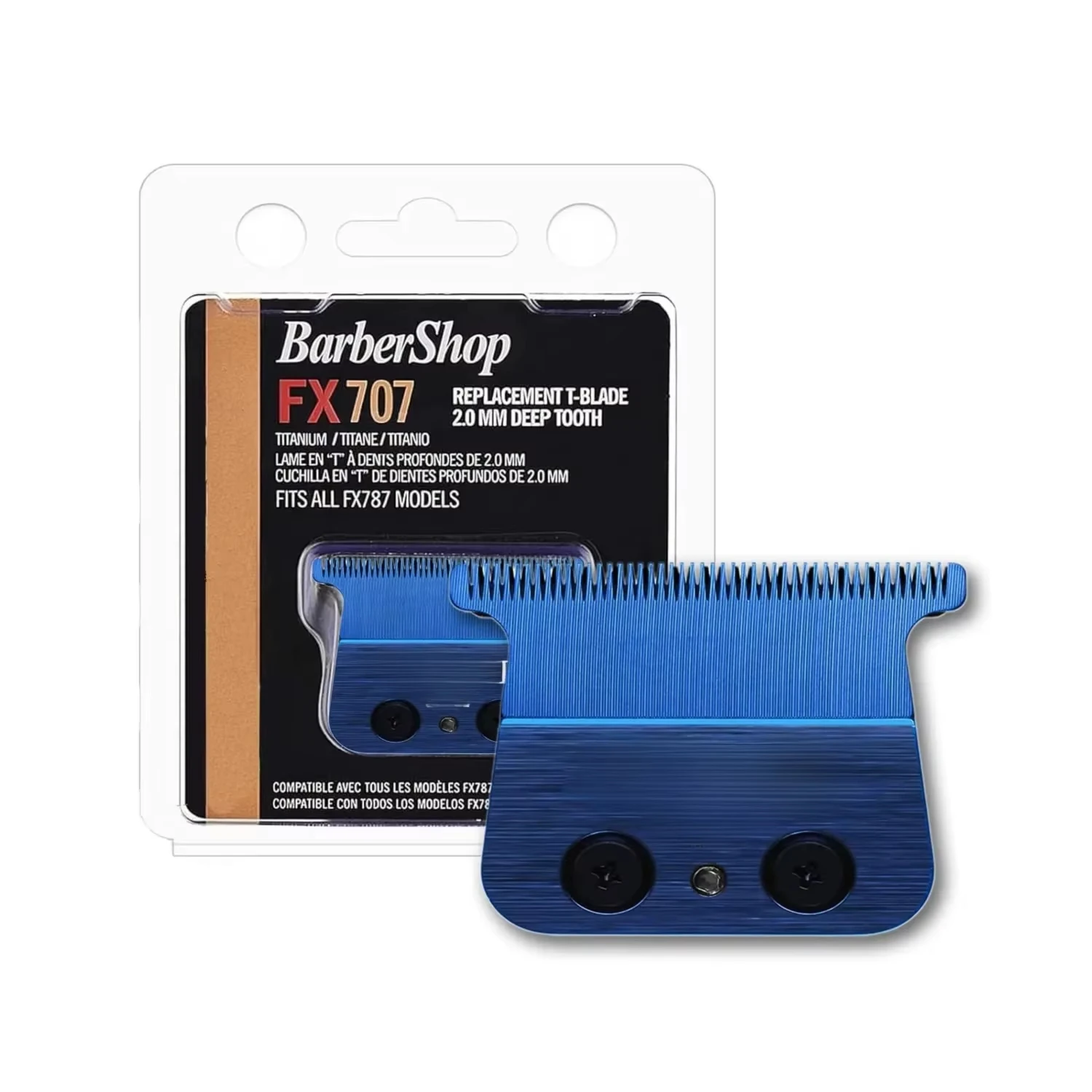FX707 Blue DLC Replacement Blades Compatible with BaByliss Barberology FX787 & FX726 Trimmer ,Replacement Head