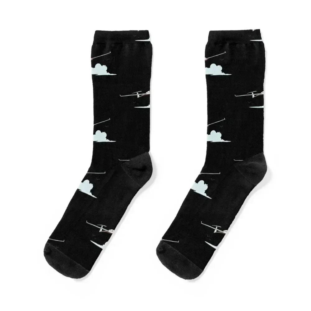 

Glider flying in the clouds Socks fashionable man gym Socks For Women Men's